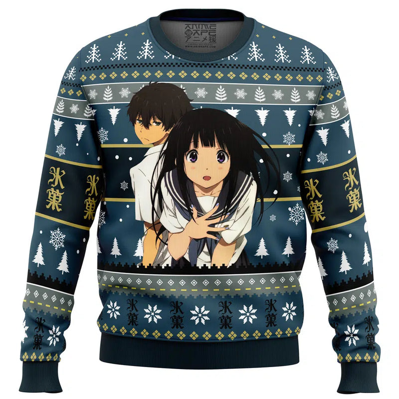 Houtarou And Eru Hyouka Ugly Christmas Sweater