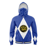 Blue Ranger Mighty Morphin Power Rangers Masked Hoodie