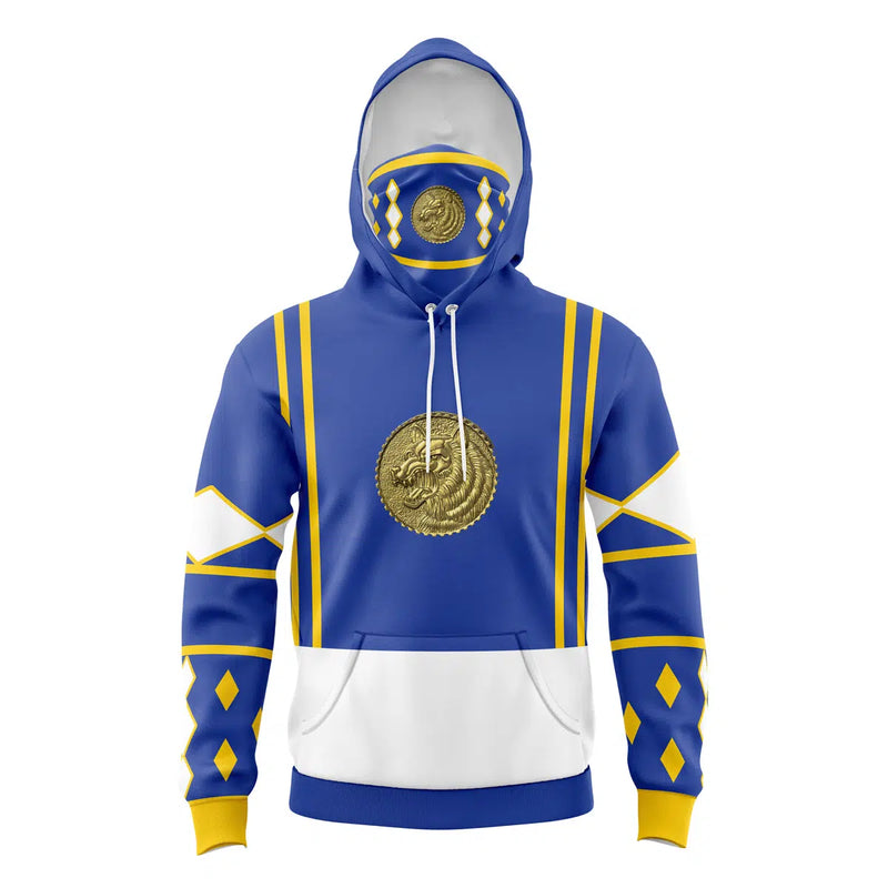 Blue Ranger Power Rangers Ninjetti Masked Hoodie