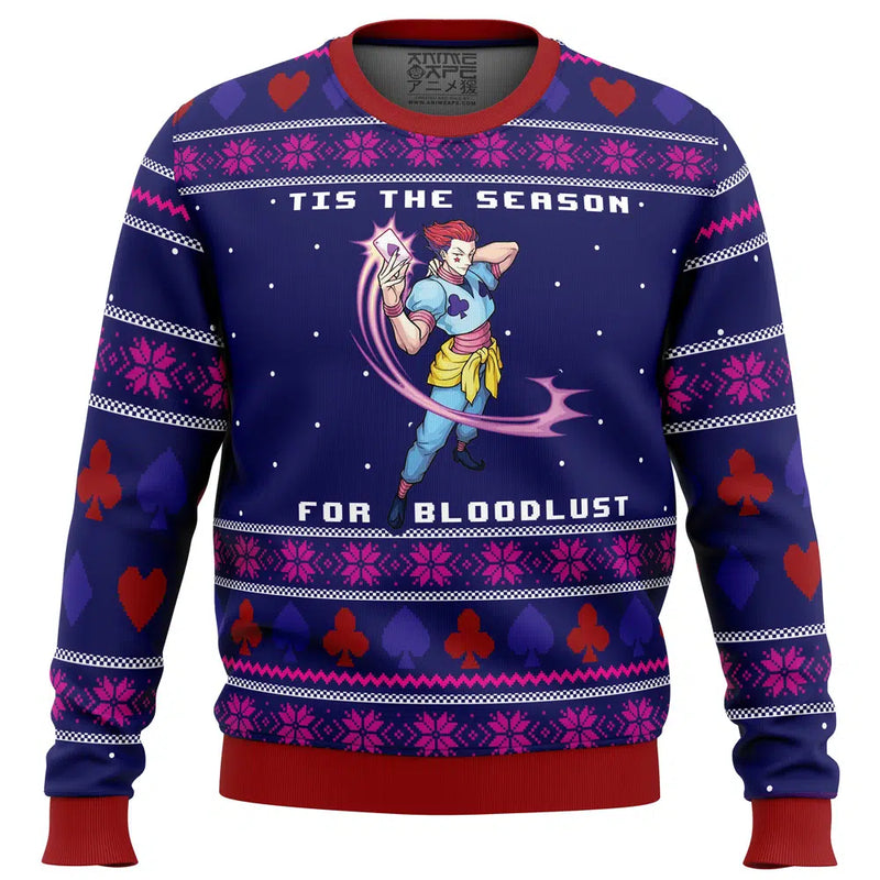 Hunter X Hunter Hisoka Tis the Season for Bloodlust Ugly Christmas Sweater