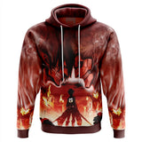 Burning Attack on Titan Hoodie