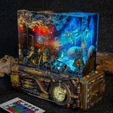 Steampunk Star Wars Galaxy Universe Cosmos Epoxy Resin Lamp, Night Light, Wireless Lights