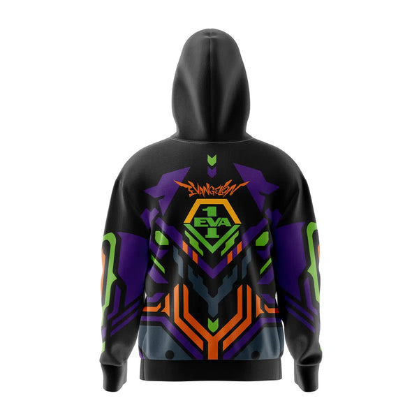 Evangelion Unit 0-1 Neon Genesis Evangelion Full Face Zip Hoodie