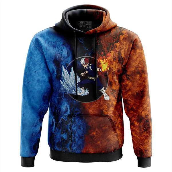 Burning Fire Shoto My Hero Academia Hoodie