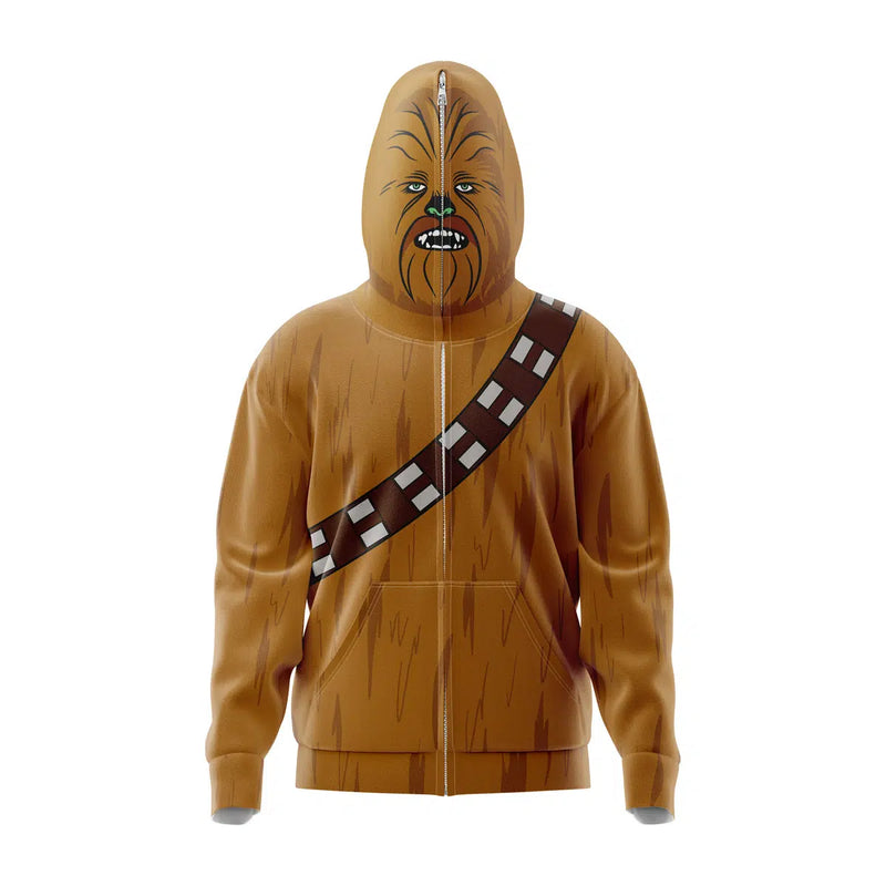 Chewbacca Star Wars Full Face Zip Hoodie