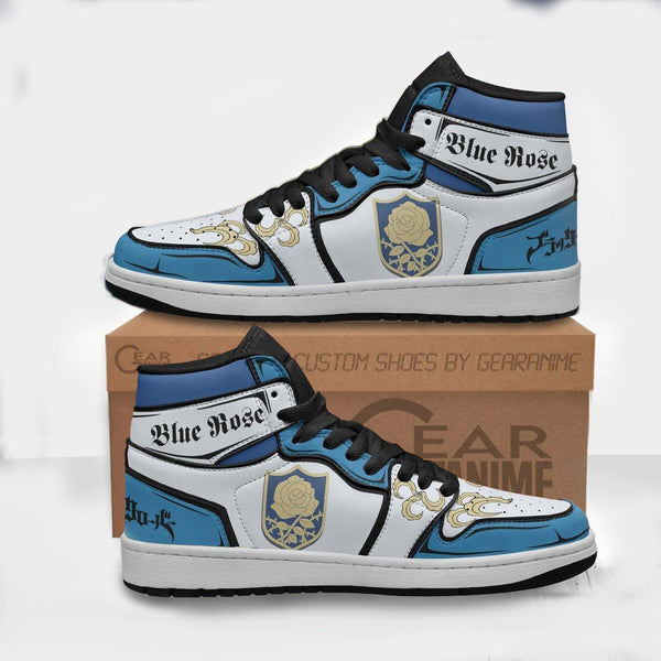 Blue Rose Boot Sneakers Custom Black Clover Anime Shoes