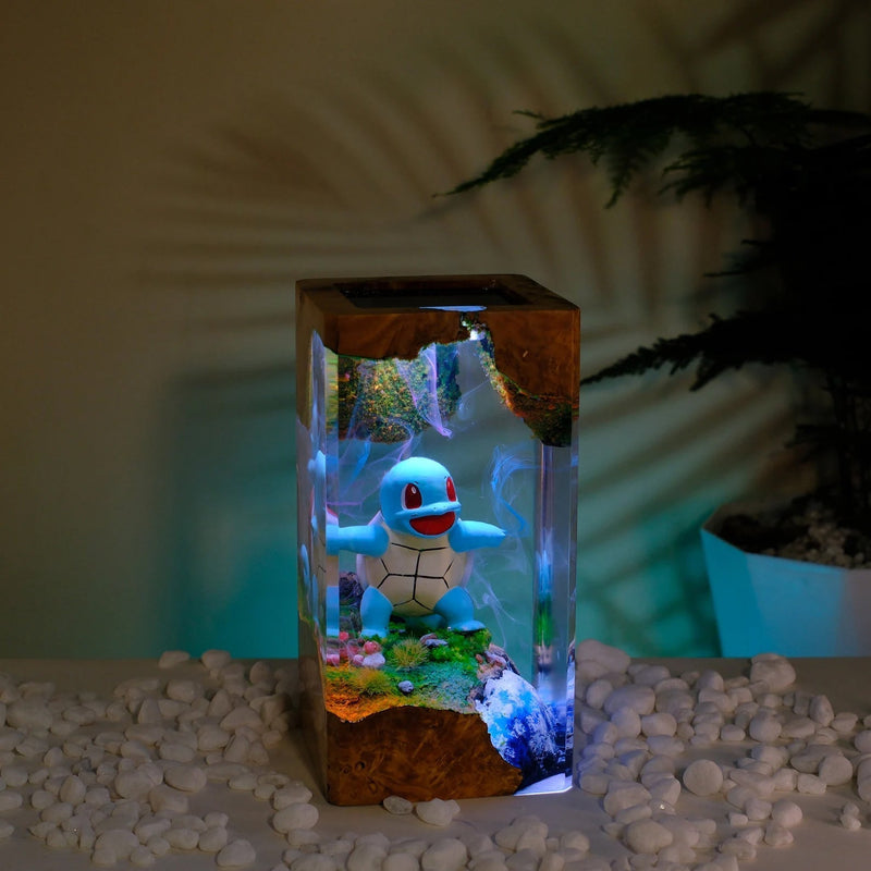 Pokemon Squirtle Epoxy Resin Lamp, Night Light