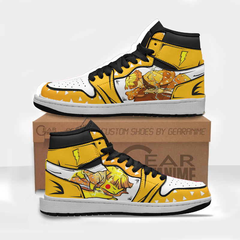 Pikachu x Zenitsu Custom Shoes Pokemon x Demon Slayer Boot Sneakers