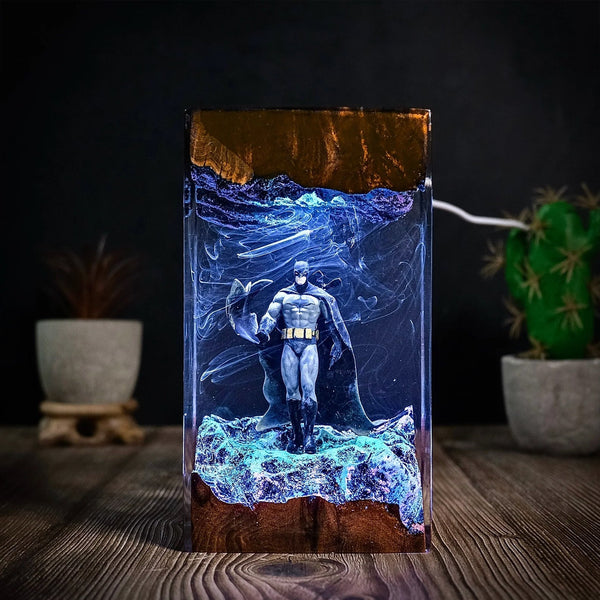 DCEU Batman Bruce Wayne Dark Knight Epoxy Resin Lamp, Night Light