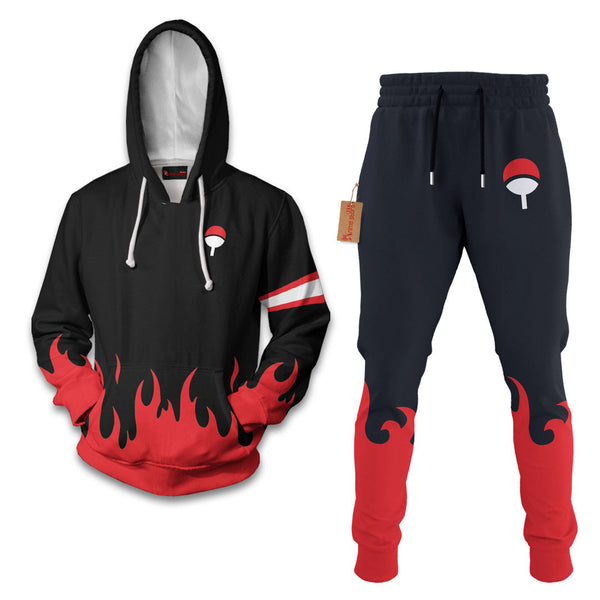 Uchiha Naruto Hoodie And Jogger Set Anime Clothes