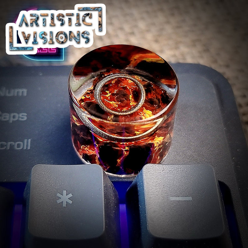 LOTR Lord Of Rings Eye of Sauron Dark Lord The One Ring Keyboard Knob Artisan Keycaps Epoxy Resin