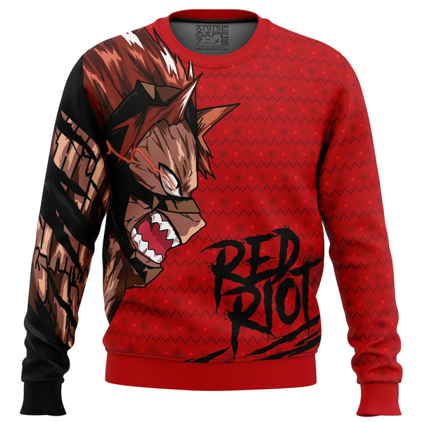 Unbreakable Red Riot My Hero Academia Ugly Christmas Sweater