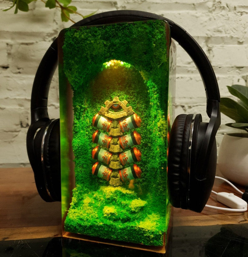 Zelda Link Zonai Charge Prop Battery Headphone Stand Epoxy Resin Lamp, Night Light