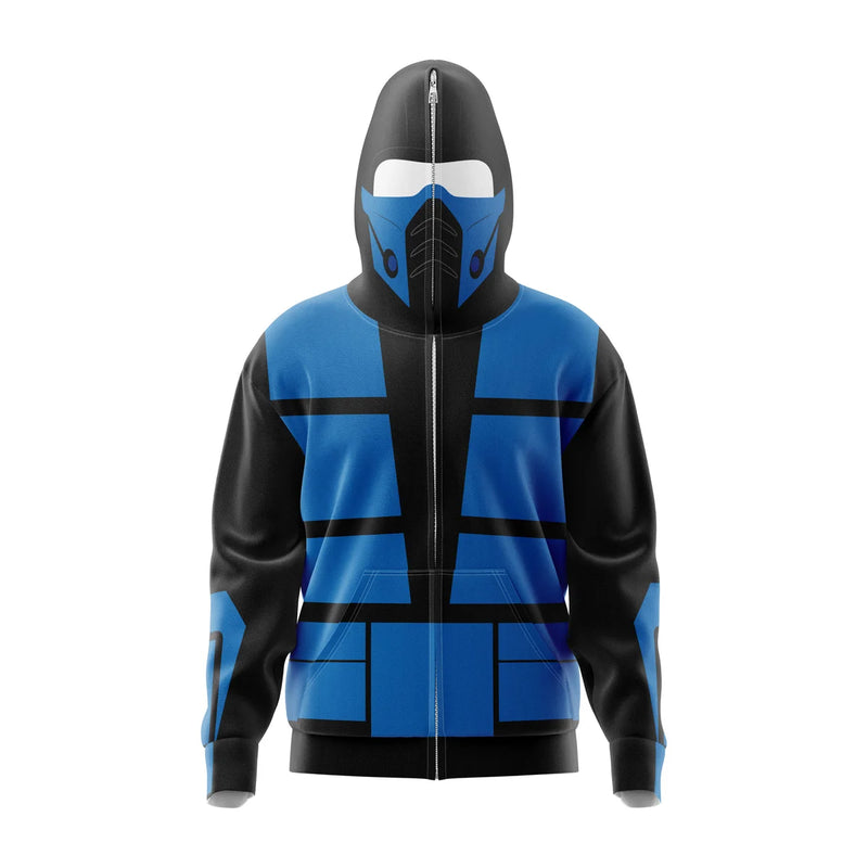 Sub Zero Mortal Kombat Full Face Zip Hoodie