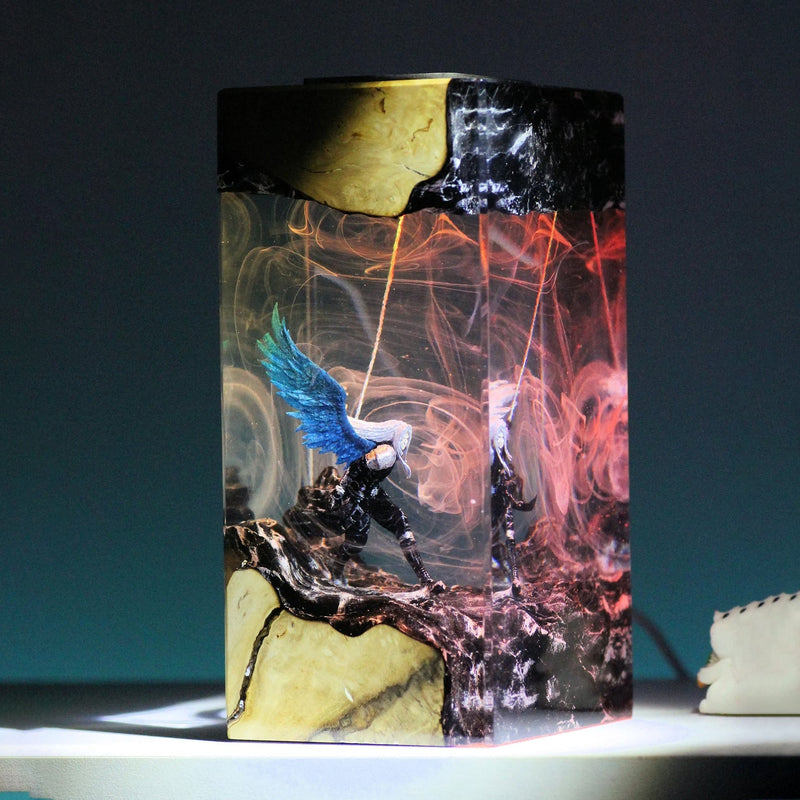 Final Fantasy Sephiroth Epoxy Resin Lamp, Night Light