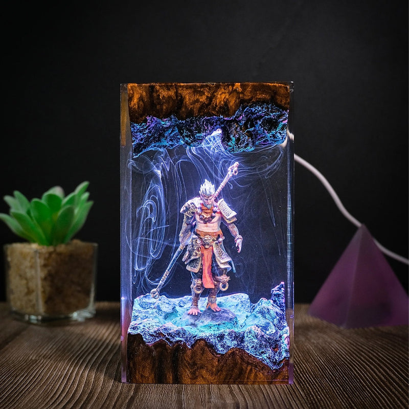 Black Myth Wukong Epoxy Resin Lamp, Night Light