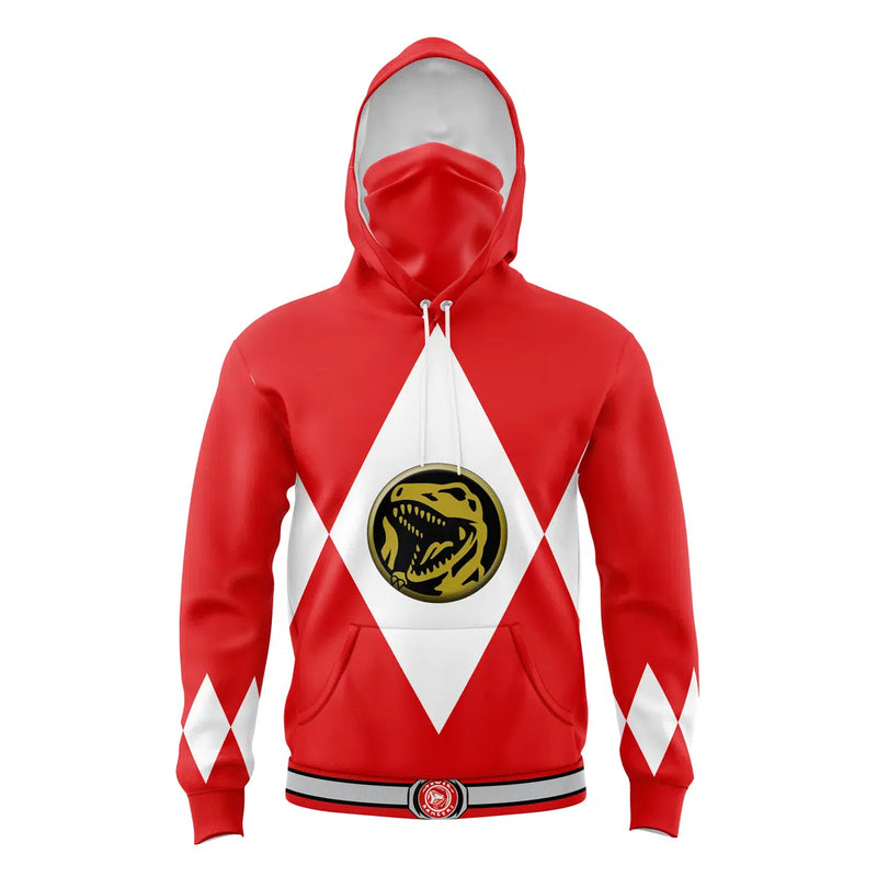 Red Ranger Mighty Morphin Power Rangers Masked Hoodie