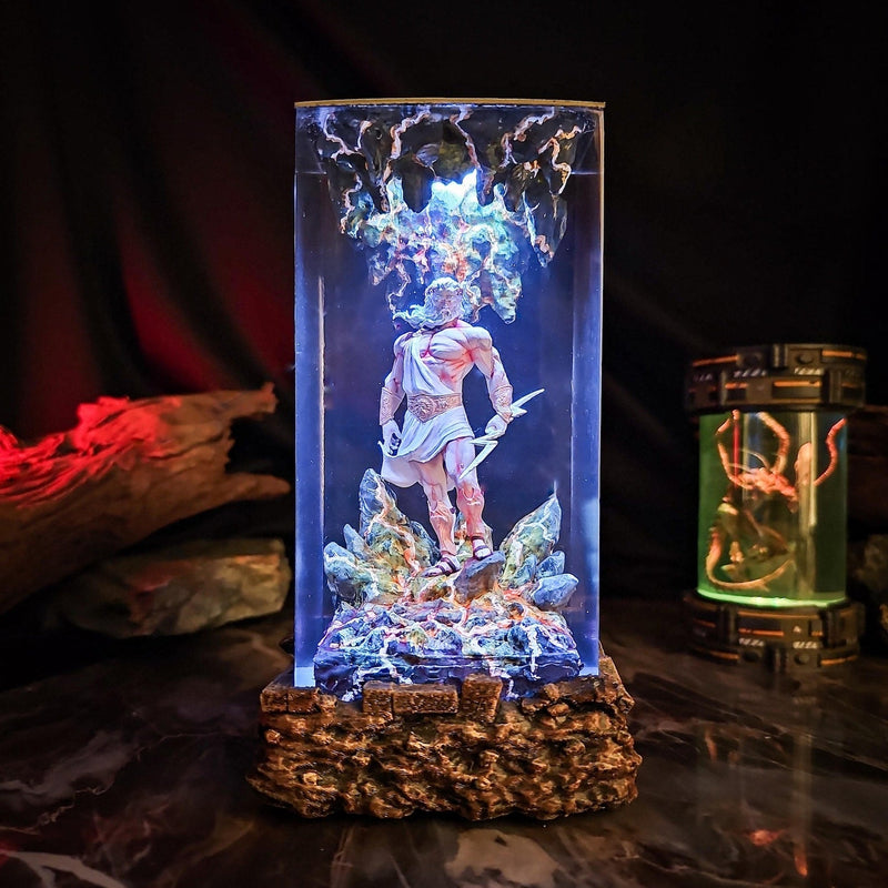 Mythology Zeus Diorama Epoxy Resin Lamp, Night Light, Wireless Lights