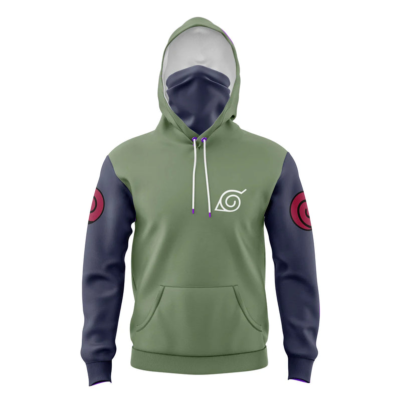 Kakashi Konoha Jonin Naruto Masked Hoodie