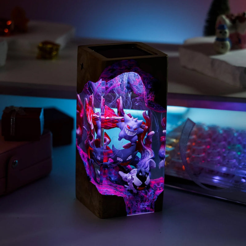 Pokemon Gengar Epoxy Resin Lamp, Night Light