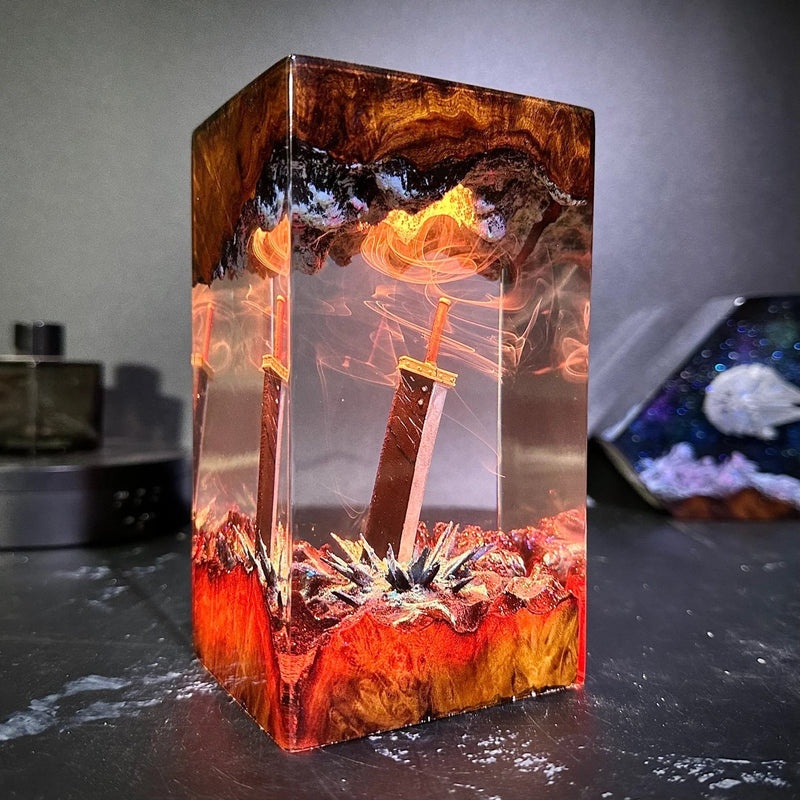 Final Fantasy Buster Sword Epoxy Resin Lamp, Night Light