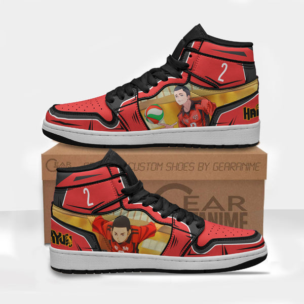 Nobuyuki Kai Nekoma High Haikyuu Boot Sneakers Custom Anime Shoes