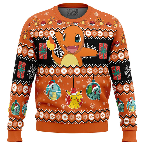 Charmander I Choose You Pokemon Ugly Christmas Sweater