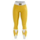 Yellow Ranger Mighty Morphin Power Rangers Custom Unisex Leggings Spats Training Tights