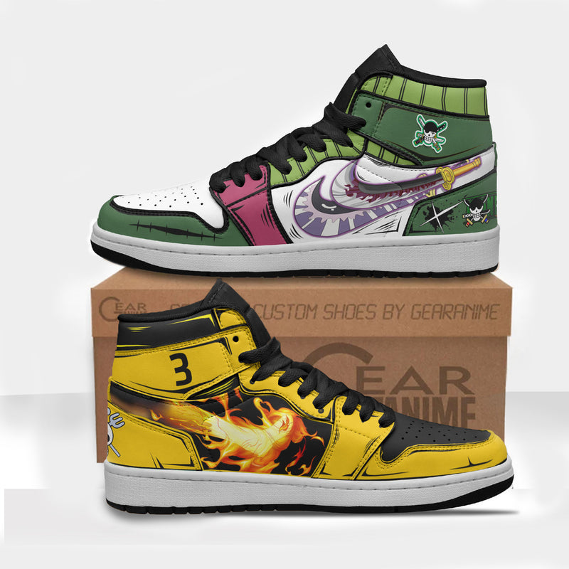 Zoro x Sanji Anime Shoes Custom One Piece Wano Arc Boot Sneakers