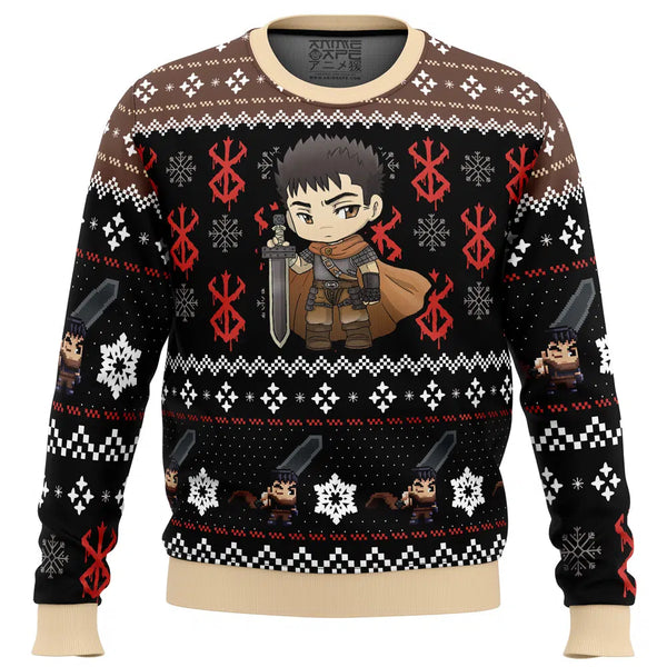 Chibi Guts Berserk Ugly Christmas Sweater