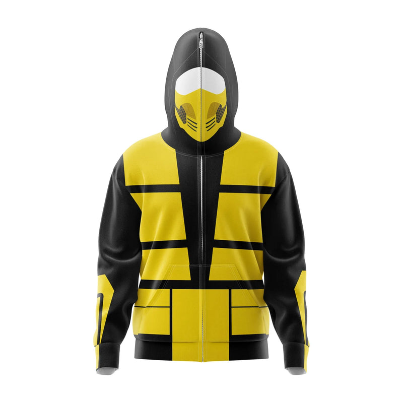 Scorpion Mortal Kombat Full Face Zip Hoodie