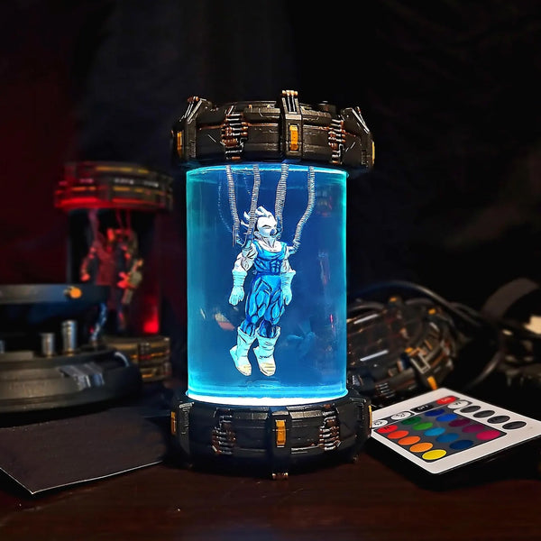 Dragon Ball Vegeta Super Saiyan Healing Chamber Incubator Epoxy Resin Lamp, Night Light, Wireless Lights