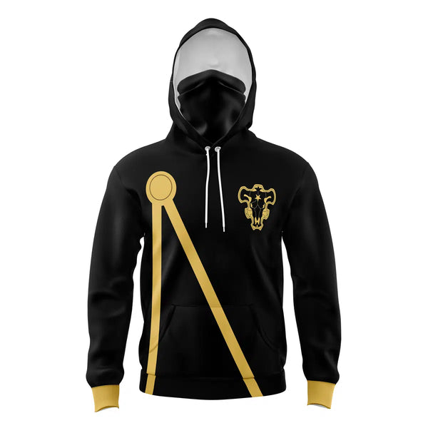 Black Bulls Black Clover Masked Hoodie