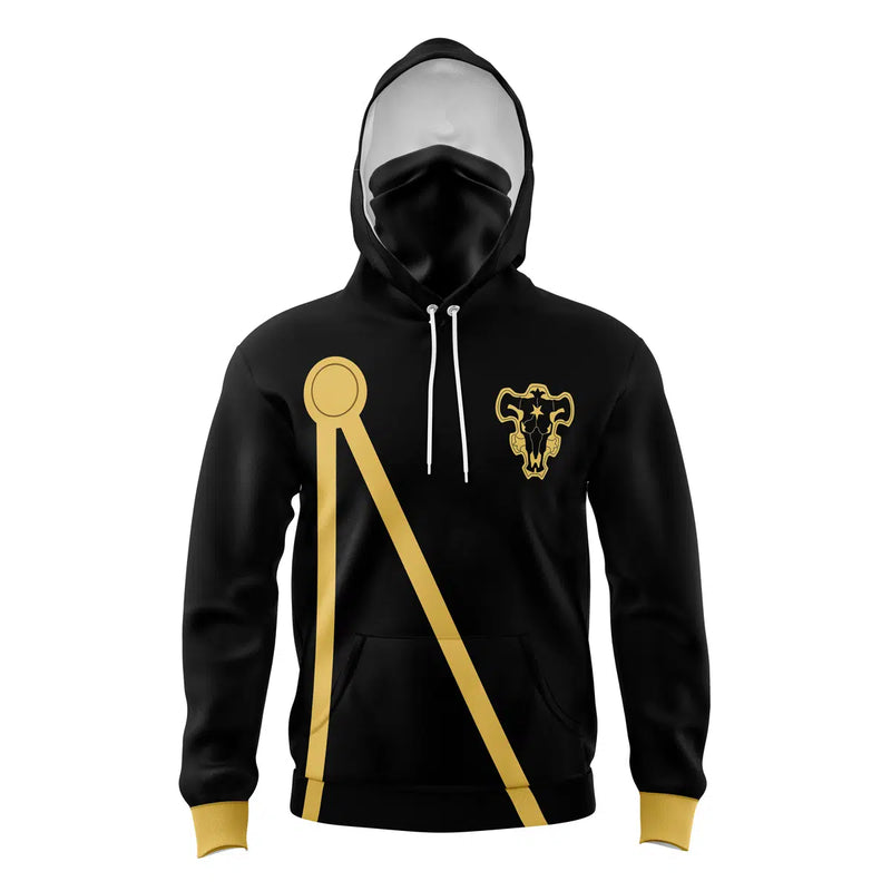 Black Bulls Black Clover Masked Hoodie