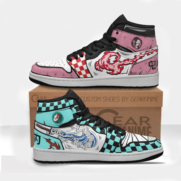 Nezuko And Tanjiro Custom Shoes Anime Demon Slayer Boot Sneakers