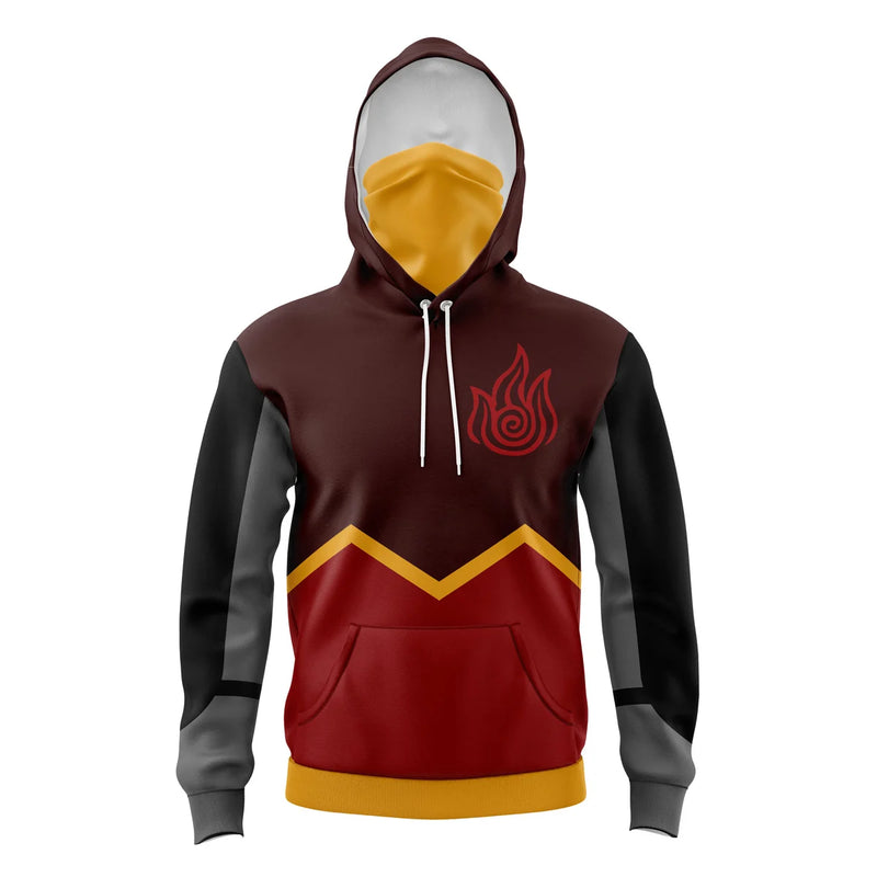 Firebenders Avatar Masked Hoodie