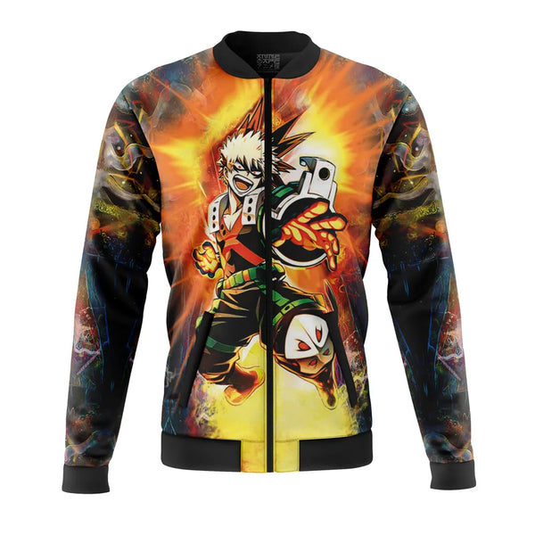 Blazing Bakugo My Hero Academia Casual Bomber Jacket