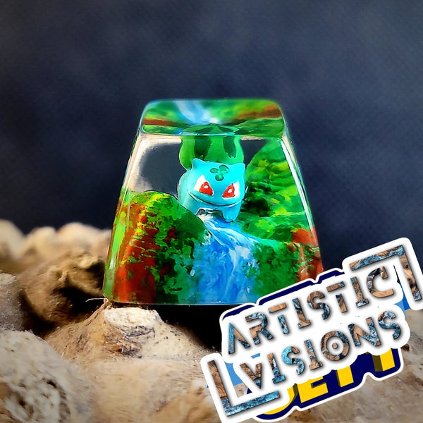 Pokemon Bulbasaur Fushigidane Artisan Keycaps Epoxy Resin