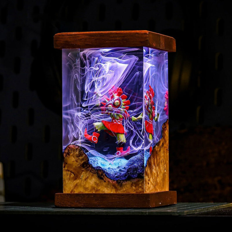 Zelda Skull Kid Epoxy Resin Lamp, Night Light