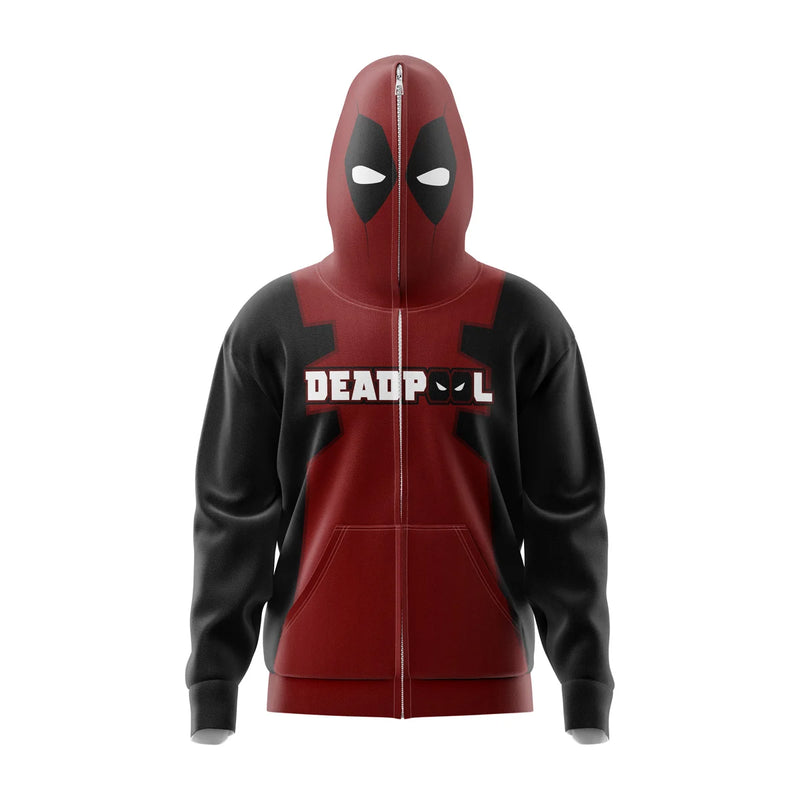 Deadpool Marvel Comics Full Face Zip Hoodie