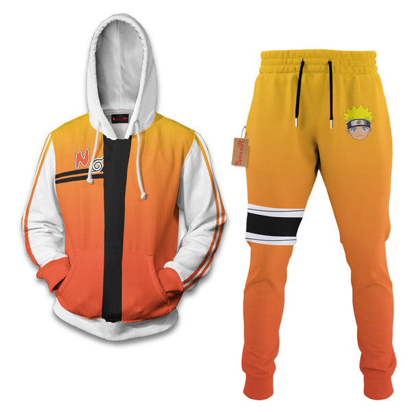 Uzumaki Naruto Hoodie And Jogger Set Anime Naruto Clothes