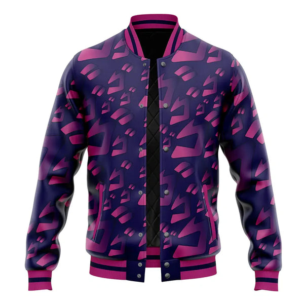 Menacing Aura Pattern Jojo’s Bizarre Adventure Varsity Jacket