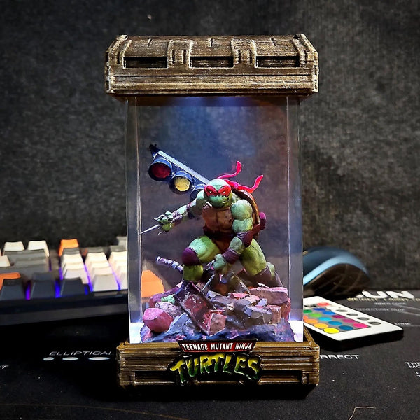 Teenage Mutant Ninja Turtles Raphael Diorama Epoxy Resin Lamp, Night Light, Wireless Lights