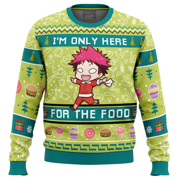 I’m Only Here For The Food Food Wars Ugly Christmas Sweater