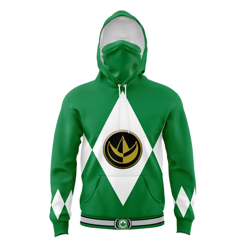 Green Ranger Mighty Morphin Power Rangers Masked Hoodie