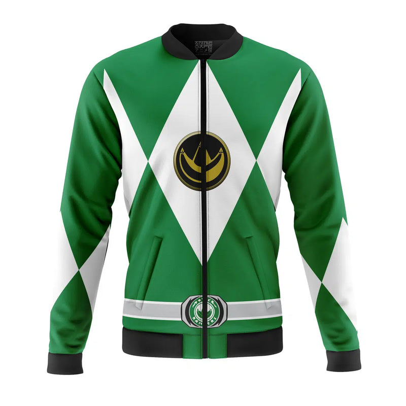 Green Ranger Mighty Morphin Power Rangers Casual Bomber Jacket