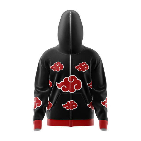 Akatsuki Naruto Full Face Zip Hoodie