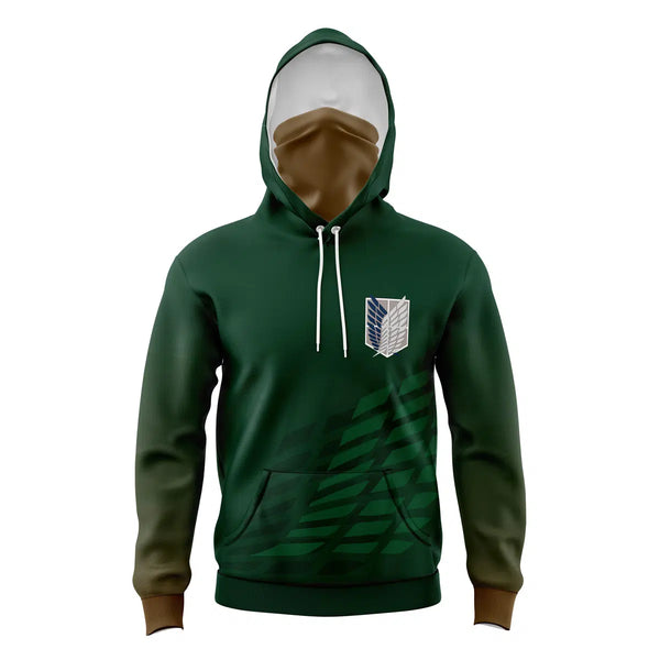 Survey Corps Attack on Titan Masked Hoodie