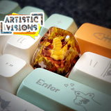 Pokemon Vulpix Artisan Keycaps Epoxy Resin