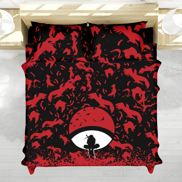 Itachi Uchiha Crows Naruto Bedding Set